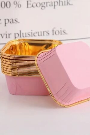 Foremki do babeczek 20szt różowo złote