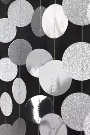 Girlanda Papierowa Dekoracyjna srebrny 4m