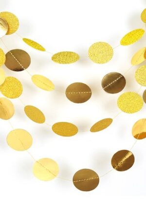 Girlanda Papierowa Dekoracyjna złoty 4m