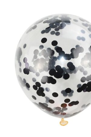Balony lateksowe 12 cali 100szt z konfetti czarnym