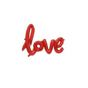Balon foliowy Love 102x65cm czerwony