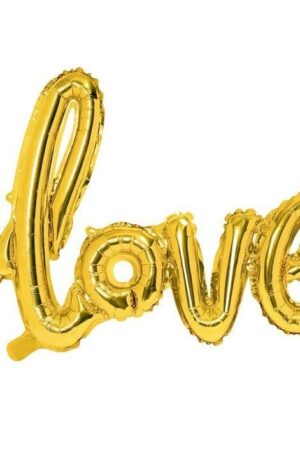 Balon foliowy Love 102x65cm złoty