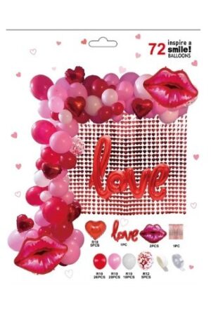Girlanda balononowa zestaw balonów Walentynki Love 72szt