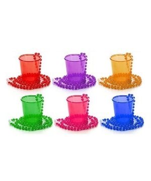 Kubeczki kieliszki imprezowe 6szt + łańcuszki kolorowe