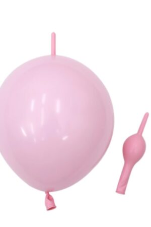 Balon lateksowy z łącznikiem 100szt pastelowy róż 10 cali