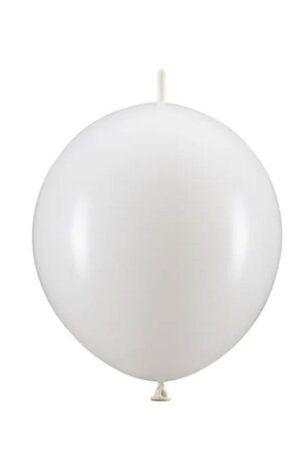 Balon lateksowy z łącznikiem 100szt biały 10 cali