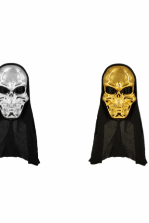 Maska Halloween Czaszka złota srebrna czerwona mix