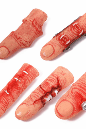 Odcięte palce 5szt Halloween krew