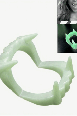 Zęby szczęka Wampira fluorescencyjne 8szt