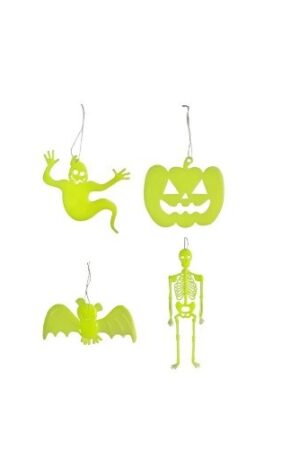 Dekoracja Halloween Świecąca Fluorescencyjna mix 12szt