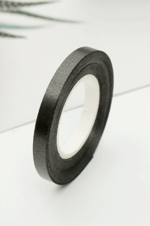 Wstążka  czarna matowa 5m, 500szt