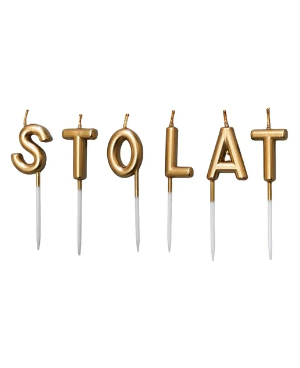 Świeczka złota napis Sto Lat