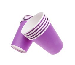 Kubeczki papierowe fioletowe 6szt