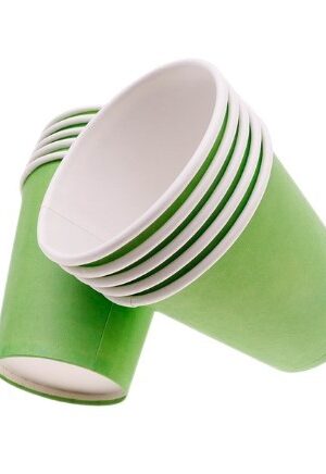 Kubeczki papierowe zielone 6szt