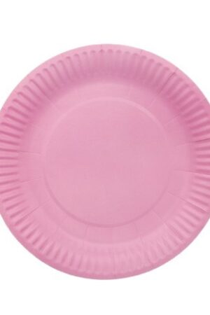 Talerzyki papierowe różowe 7cali 6szt