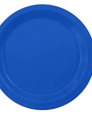 Talerzyki papierowe granatowe, ciemny niebieski 7cali, 6szt