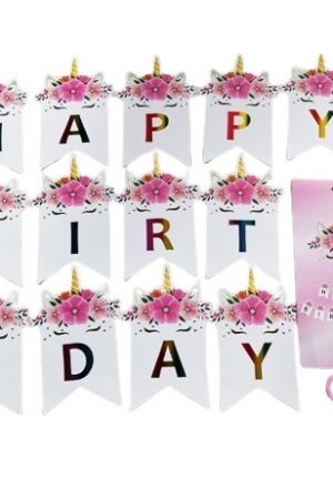 Baner Happy Birthday Jednorożec