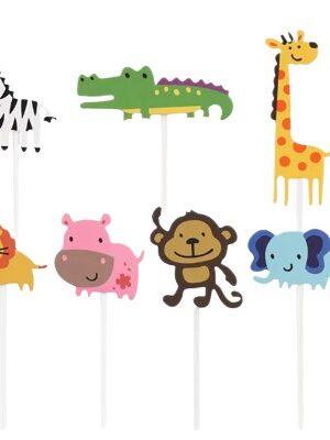 Topper na tort Zwierzątka 7szt