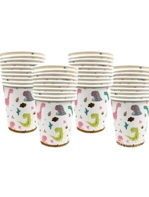 Kubeczki papierowe Zwierzątka Dino 6szt