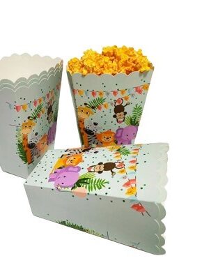 Pudełka na popcorn Zwierzątka Zoo 6szt