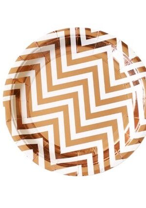 Talerzyki papierowe rose gold 7cali, 6szt