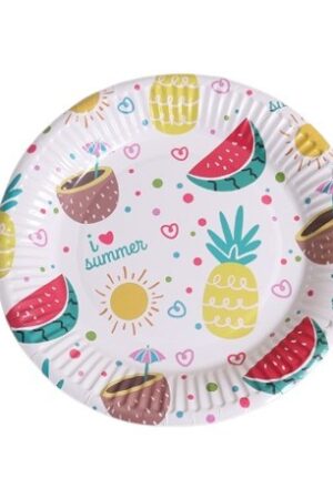 Talerzyki papierowe Summer 7cali 10szt