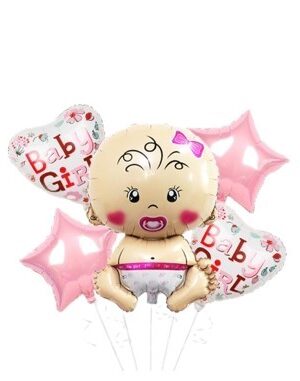 Balon foliowy Baby Girl 5szt dla dziewczynki