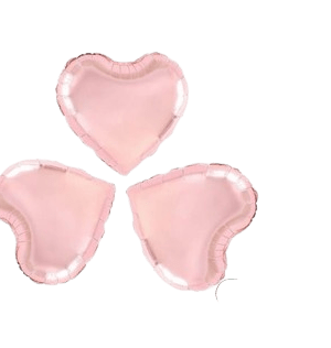 Balon foliowy serca 10 cali rose gold 3szt