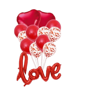 Girlanda balononowa zestaw balonów Walentynki Love 13szt