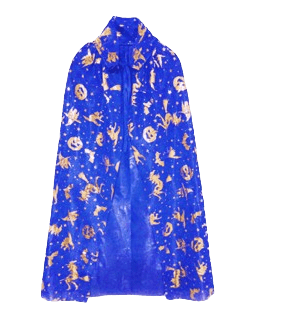 Strój przebranie Peleryna Halloween 80cm niebieska