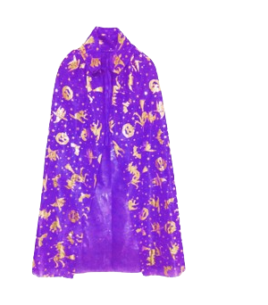 Strój przebranie Peleryna Halloween 80cm fioletowy