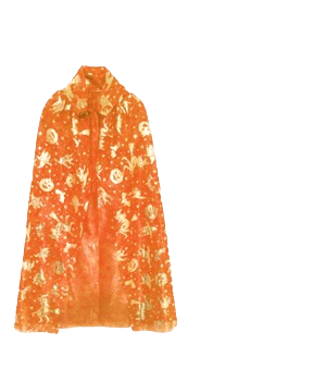 Strój przebranie Peleryna Halloween 80cm pomarańczowa