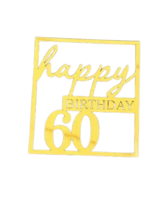 Topper na tort 60 urodziny Happy Birthday