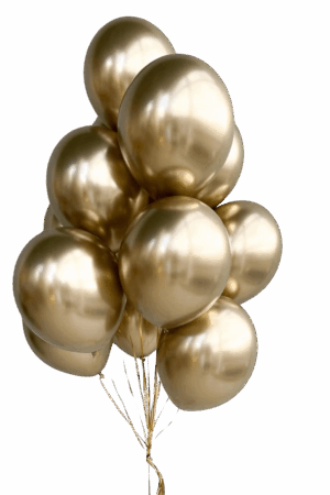 Balon lateksowy 100szt złoty chrom 10 cali szampański