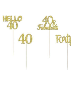 Topper na ciasto, tort pikery na 40 urodziny ,4szt