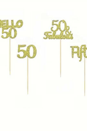 Topper na ciasto, tort pikery na 50 urodziny ,4szt