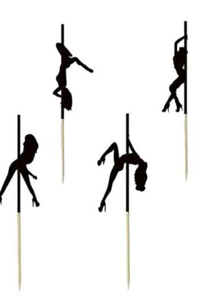 Topper na ciasto, tort babeczki Wieczór Kawalerski 4szt