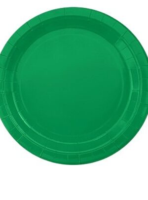 Talerzyki papierowe zielone 7cali, 6szt