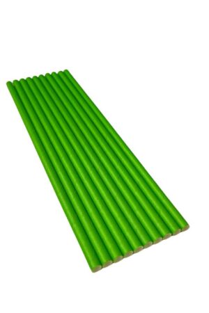 Słomki zielone 10szt , papierowe