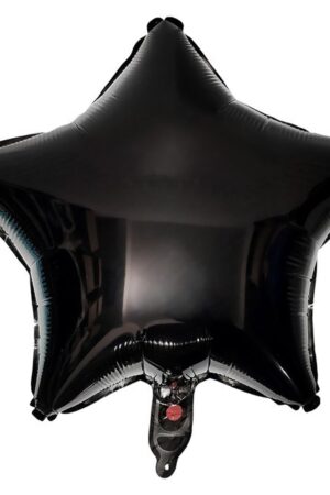 Balon foliowy gwiazda 18 cali Czarna 50szt