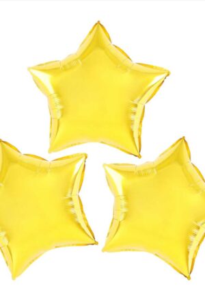 Balon foliowy gwiazda złota 10 cali, 3szt