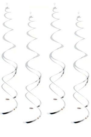 Świderek girlanda 70cm srebrny 6szt