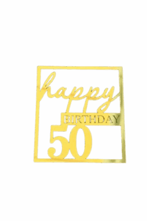 Topper na tort 50 urodziny Happy Birthday