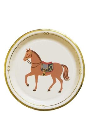 Talerzyki papierowe Konie 6szt