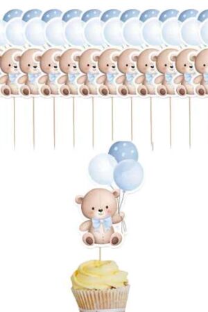 Topper na ciasto, tort babeczki pikery Misie 10szt, 3d