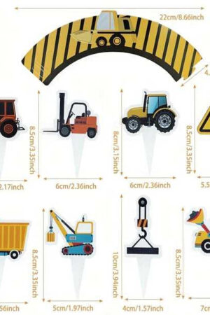 Owijki do babeczek , pikery maszyny budowlane 16szt