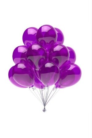 Balon lateksowy fioletowy transparentny 10cali, 50szt