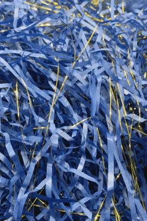 Papierowe wypełnienie do prezentów granatowo złote, 20g