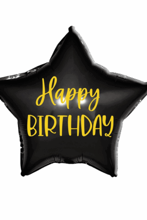 Balon foliowy gwiazda 18 cali 45 cm Happy Birthday 50szt