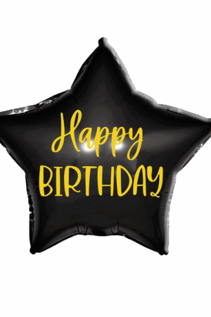 Balon foliowy gwiazda 18 cali 45 cm Happy Birthday